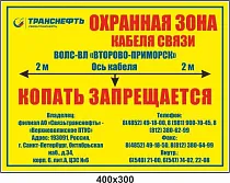 Опознавательный знак для обозначения трассы кабеля волоконно-оптической линии связи на местности ПЛ-ВОЛС-ТР